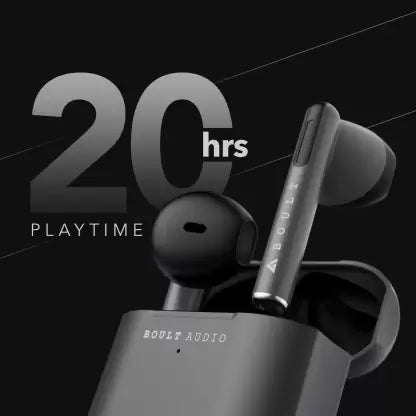 Boult Audio XPods with Mega 13mm Drivers, 20H Battery, Fast Charge & Pairing, Made In India Bluetooth Headset (Black, True Wireless) Boult Audio XPods with Mega 13mm Drivers, 20H Battery, Fast Charge & Pairing, Made In India Bluetooth Headset (Black, True Wireless)